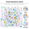 SEWOART Reusable Organic Beeswax Food Wraps 3pcs Set (s, M, L) Sustainable Food Storage Cloth with Purple Floral Print for Kitchen Fresh Keeping and Eco-friendly Packing view 3