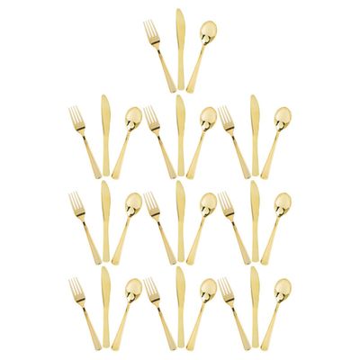 Party Cutlery Set Plastic Golden Utensils for Appetizers