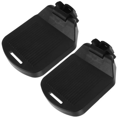 RUNROTOO 2pcs Adjustable Wheelchair Footrests Universal Footplates Leg Rest Replacement Parts for Elderly Patient Mobility Support
