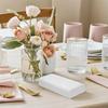 DECHOUS Disposable Thick White Paper Napkins 50pcs, Textured Guest Hand Towels for Weddings Parties Dinner Events, Beverage and Bar Use view 4