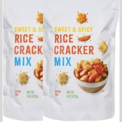 TJs Sweet and Spicy Rice cracker mix 2 pack each 8oz Gluten Free