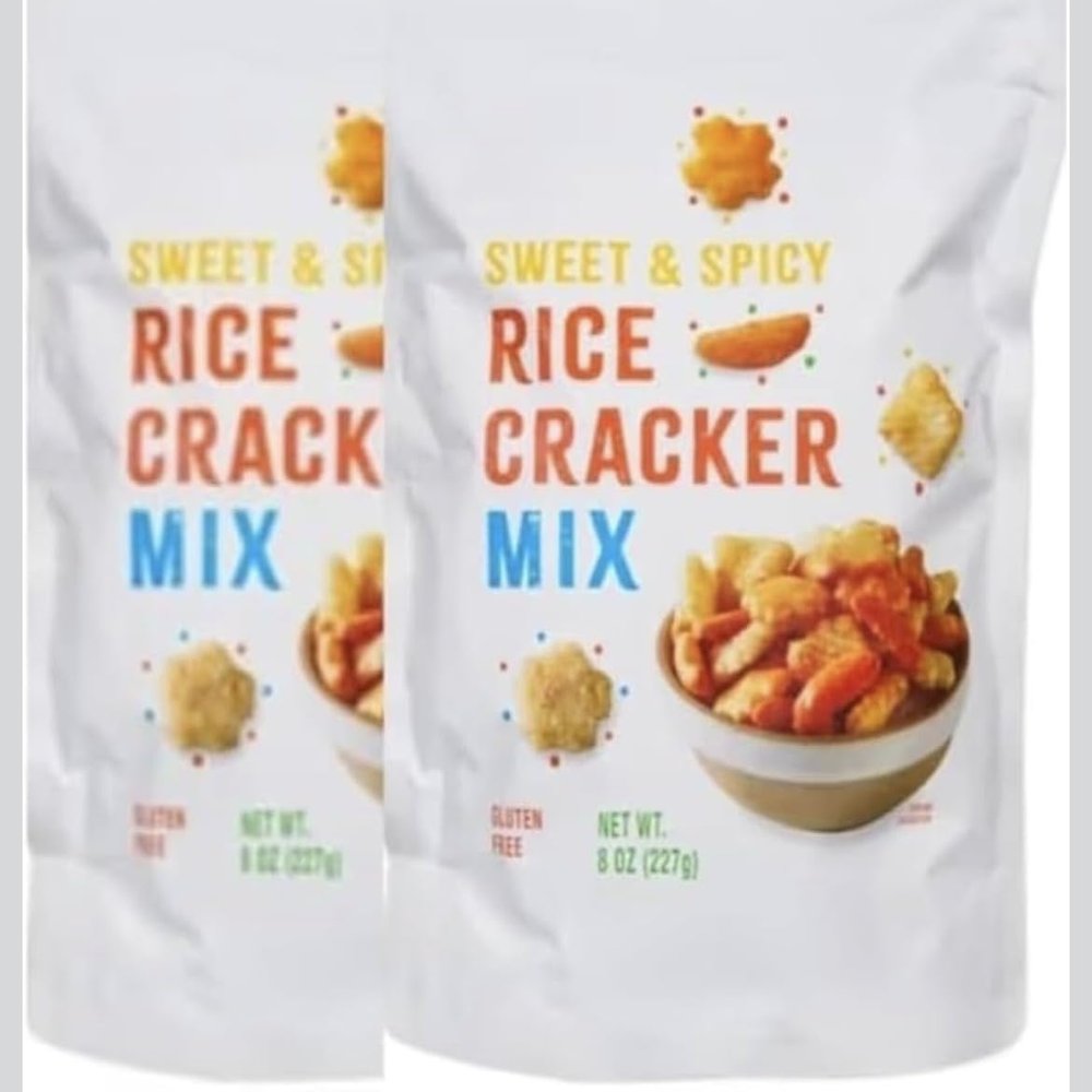TJs Sweet and Spicy Rice cracker mix 2 pack each 8oz Gluten Free