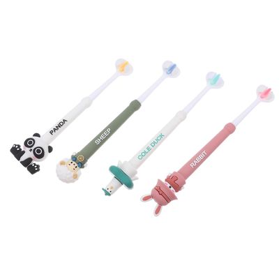 Abaodam 4pcs Toothbrushes with Soft Bristles, Three-Sided Design for Complete Oral Care, Sized Manual Toothbrushes for Ages 3+, Suitable for Boys