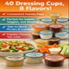 8-Flavor Salad Dressing Cups Variety Pack | Single Serve Portion Cups | Honey Mustard, Ranch, Blue Cheese, Caesar, Balsamic, Sweet & Sour, BBQ, Tartar | Individual Dipping Cups (40 Count) view 4