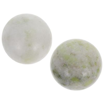 BATHVEVE 2pcs Natural Jade Baoding Balls Hand Exercise Balls for Massage and Meditation with Storage Box Chinese Massage Stones for Deep Tissue Therapy and Stress Relief