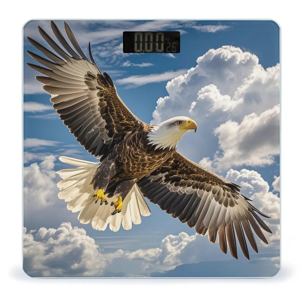 an Eagle Bathroom Scale for Body Weight Scales Digital Smart Highly Accurate Bathroom Scales with LCD Display Tempered Glass Non-Slip Automatic Weighing Scale 400 Lb