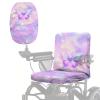 Luarisgur Purple Butterfly Electric Mobility Scooter Seat Covers for Elderly Disable Electric Wheelchair Seat Cover with Adjustable Buckle Wheelchair Protector Accessories, Tie Dye view 1
