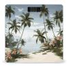 Tropical Palm Trees Scale for Body Weight Safe Rounded Corners Tempered Glass Digital Bathroom Scale LED Display 400lb Capacity Weight Scales with High Precision Sensors view 1