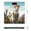 Mexican Llama Cactus Scale for Body Weight Safe Rounded Corners Tempered Glass Digital Bathroom Scale LED Display 400lb Capacity Weight Scales with High Precision Sensors view 2