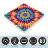 Tie Dye Pattern Scale for Body Weight Safe Rounded Corners Tempered Glass Digital Bathroom Scale LED Display 400lb Capacity Weight Scales with High Precision Sensors view 3
