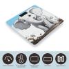 White Elephant Scale for Body Weight Safe Rounded Corners Tempered Glass Digital Bathroom Scale LED Display 400lb Capacity Weight Scales with High Precision Sensors view 3