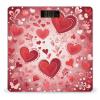 Valentine Pattern Scale for Body Weight Safe Rounded Corners Tempered Glass Digital Bathroom Scale LED Display 400lb Capacity Weight Scales with High Precision Sensors view 1