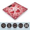 Valentine Pattern Scale for Body Weight Safe Rounded Corners Tempered Glass Digital Bathroom Scale LED Display 400lb Capacity Weight Scales with High Precision Sensors view 3