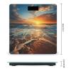 Ocean Sunrise Scale for Body Weight Safe Rounded Corners Tempered Glass Digital Bathroom Scale LED Display 400lb Capacity Weight Scales with High Precision Sensors view 2