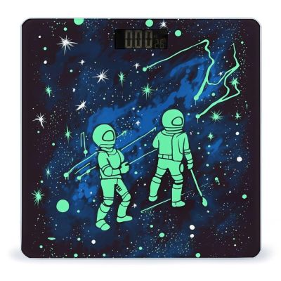 Glow in The Dark Scale for Body Weight Safe Rounded Corners Tempered Glass Digital Bathroom Scale LED Display 400lb Capacity Weight Scales with High Precision Sensors