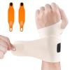 2PCS Ulnar Wrist Brace for Right & Left Hand, Ultra-Thin Elastic Wrist Wrap Compression for TFCC Tear and Repetitive Wrist Use Injury, Wrist Support for Carpal Tunnel, Tendonitis, Pain Relief (Beige) view 1