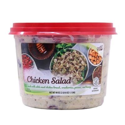 Classic Chicken Salad, Made With White Meat Chicken Breast, Cranberries, Pecans And Honey, Good source of protein [ 40 oz, 2.5 lb ]