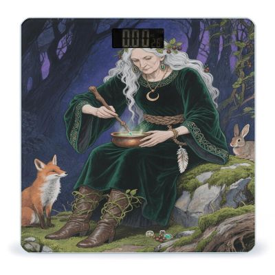Forest Witch Scale for Body Weight Safe Rounded Corners Tempered Glass Digital Bathroom Scale LED Display 400lb Capacity Weight Scales with High Precision Sensors