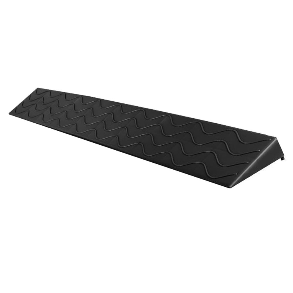 100CM Thickened Anti-Slip Plastic Sloping Mat, Indoor Threshold Step Transition Board, High Load-Bearing Capacity(Black,100 * 10 * 3cm)