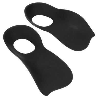 GANAZONO Orthotic Arch Support Insoles for Foot Comfort with Arch Correction, Black Medium Flatfoot Corrector Pads for Plantar Fasciitis Relief and Leg Alignment