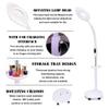 UYCVT Magnifying Glasses,Magnifier with Led Lights Floor-Standing 360Table Adjustable Light Lamp Rotation Super High Clarity Lightweight Easy to Control 16X Macular Degenerati view 4
