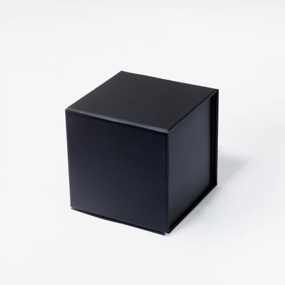 Geoto 3x3x3in | 7.6x7.6x7.6cm XXS Cube Size Luxury Candle Packaging Box, Rigid Cardboard Chocolate Packaging Boxes Wholesale (Black)