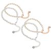 AKOOSY 2 Pairs Pearl Beaded High Heel Shoe Straps Anti-slip Heel Bands Decorative Shoe Accessories for Pumps and Sandals, Detachable Back Straps for Women view 1