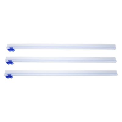 VINTORKY 3Pcs Wrap Dispenser Cutter: 37cm/14.6" Plastic Wrap Cutter Tool Reusable - 2 Way Sliding Strip for Cling Film, Baking and Barbecue Paper, Cling Film Dispenser