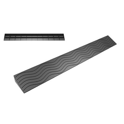 100CM Indoor Threshold Ramp Plastic Climbing Mat for Home Use. Suitable for Indoor Use, Non-Slip and Wear-Resistant.(Black,100 * 10 * 3cm)