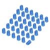 PATIKIL 36Pcs Finger Tip Covers Cots, Large Silicone Finger Protectors Gloves Breathable Reusable Fingertip Caps for Hand Sewing Page Turning Guitar Playing, Dark Blue view 1