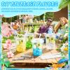 30 Sets 34 oz Drink Buckets with Lids and Straws, Disposable Clear Plastic Party Cups with Handles for Rum, Iced Coffee, Smoothies, Milkshakes, Sturdy Beverage Tubs for Pool Beach and Outdoor Parties view 2