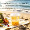 30 Sets 34 oz Drink Buckets with Lids and Straws, Disposable Clear Plastic Party Cups with Handles for Rum, Iced Coffee, Smoothies, Milkshakes, Sturdy Beverage Tubs for Pool Beach and Outdoor Parties view 4
