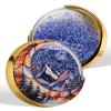 30 Year Sobriety Coin, Liquid Glitter Shaker AA Chip | Blue Quicksand Moon Mountain Design Recovery Milestone Medallion Sobriety Gift for Men & Women view 1