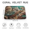 Owl2 Bathroom Rug Extra Soft Coral Fleece Shower Mat Super Absorbent Quick Dry Bath Mats for Bathroom Washable Kitchen Carpet Non-Slip Small Area Rug view 2