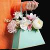 10PCS Flower Gift Bags Paper Bouquet Bags, Paper Flower Bouquet Bags with Handle, Trapezoidal Bouquet Flower Wrapping Boxes for Mother's Day Wedding Birthday Anniversary Valentine Day view 2