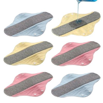 6 Pieces Reusable Washable Incontinences Pads for Elderly,Leak-Proof Waterproof & Breathable Pads for Day and Night Use