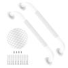 20 Inch White Shower Grab Bar with Anti-Slip Knurled Grip,YuanDe Stainless Steel Bathroom Grab BarsShower Handrail Support, Handicap Elderly Balance Assist Handles view 1