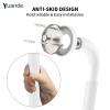 20 Inch White Shower Grab Bar with Anti-Slip Knurled Grip,YuanDe Stainless Steel Bathroom Grab BarsShower Handrail Support, Handicap Elderly Balance Assist Handles view 3