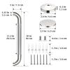 Chrome Bathroom Grab Bars 20 Inch, iHansee Anti Slip Grab Bar w/Knurled Grip, Stainless Steel Safety Handle for Bathtub, Wall Mounted Balance Support Handrail, Handicap Shower Bars for Senior Elderly view 2