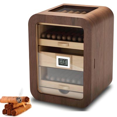 110 Cigar Electric Humidor Cabinet with Smart Control, Digital Thermometer & Lock, Maintains Optimal RH & Temperature for Cigar Preservation, Ideal for Enthusiasts