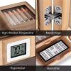 110 Count Cigar Humidor with Digital Hygrometer - Large Desktop Humidor, Transparent Skylight, Perfect for Cigar Lovers and Collectors - Cigar Storage Solution (Humidor-1) view 3