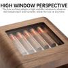 110 Count Cigar Humidor with Digital Hygrometer - Large Desktop Humidor, Transparent Skylight, Perfect for Cigar Lovers and Collectors - Cigar Storage Solution (Humidor-1) view 4