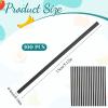 100 PCS 5.12 Inch Short Disposable Plastic Drink Straws, Black Cocktail Straws,Cocktail Short-Straws, Drinking Straw, Black Plastic Straw for Coffee, Bar, Party, Whiskey view 2