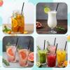 100 PCS 5.12 Inch Short Disposable Plastic Drink Straws, Black Cocktail Straws,Cocktail Short-Straws, Drinking Straw, Black Plastic Straw for Coffee, Bar, Party, Whiskey view 3