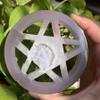 129g Natural Agate Geode Pentacle Magic Circle Slice Hand-Carved Five-Pointed Star Crystal with Druzy Center for Home Decor, Meditation, Spiritual Protection & Crystal Collection view 2