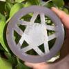 129g Natural Agate Geode Pentacle Magic Circle Slice Hand-Carved Five-Pointed Star Crystal with Druzy Center for Home Decor, Meditation, Spiritual Protection & Crystal Collection view 3