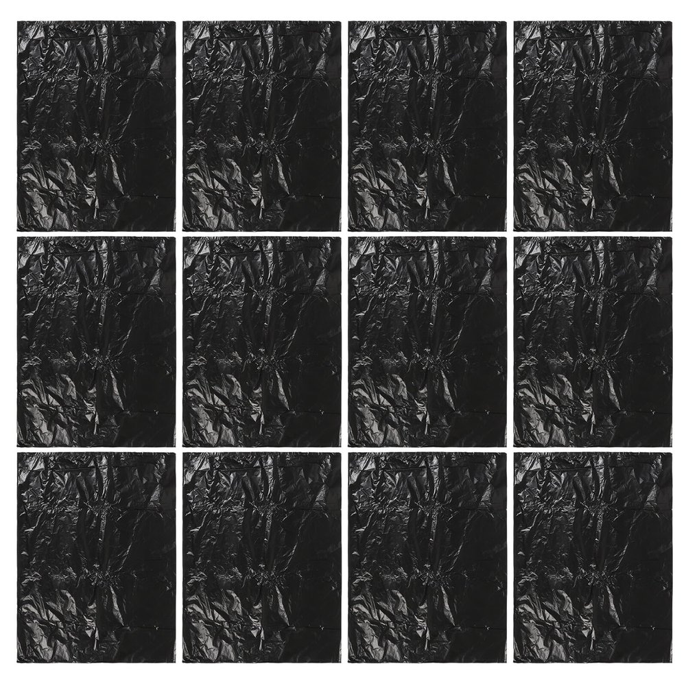 NineLife Basics 25pcs Thickened Black Garbage Bags 80x100cm Kitchen and Bathroom Trash Can Liners Sturdy Household Wastebasket Bags for Home Use