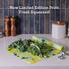 Bee's Wrap - Limited Edition - Beeswax Wraps for Food - Cut to Size 14x52" Beeswax Wrap Roll - Plastic Free Made in USA Reusable Natural Food Wrap - Fresh Squeeze Print view 2
