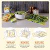 Bee's Wrap - Limited Edition - Beeswax Wraps for Food - Cut to Size 14x52" Beeswax Wrap Roll - Plastic Free Made in USA Reusable Natural Food Wrap - Fresh Squeeze Print view 4
