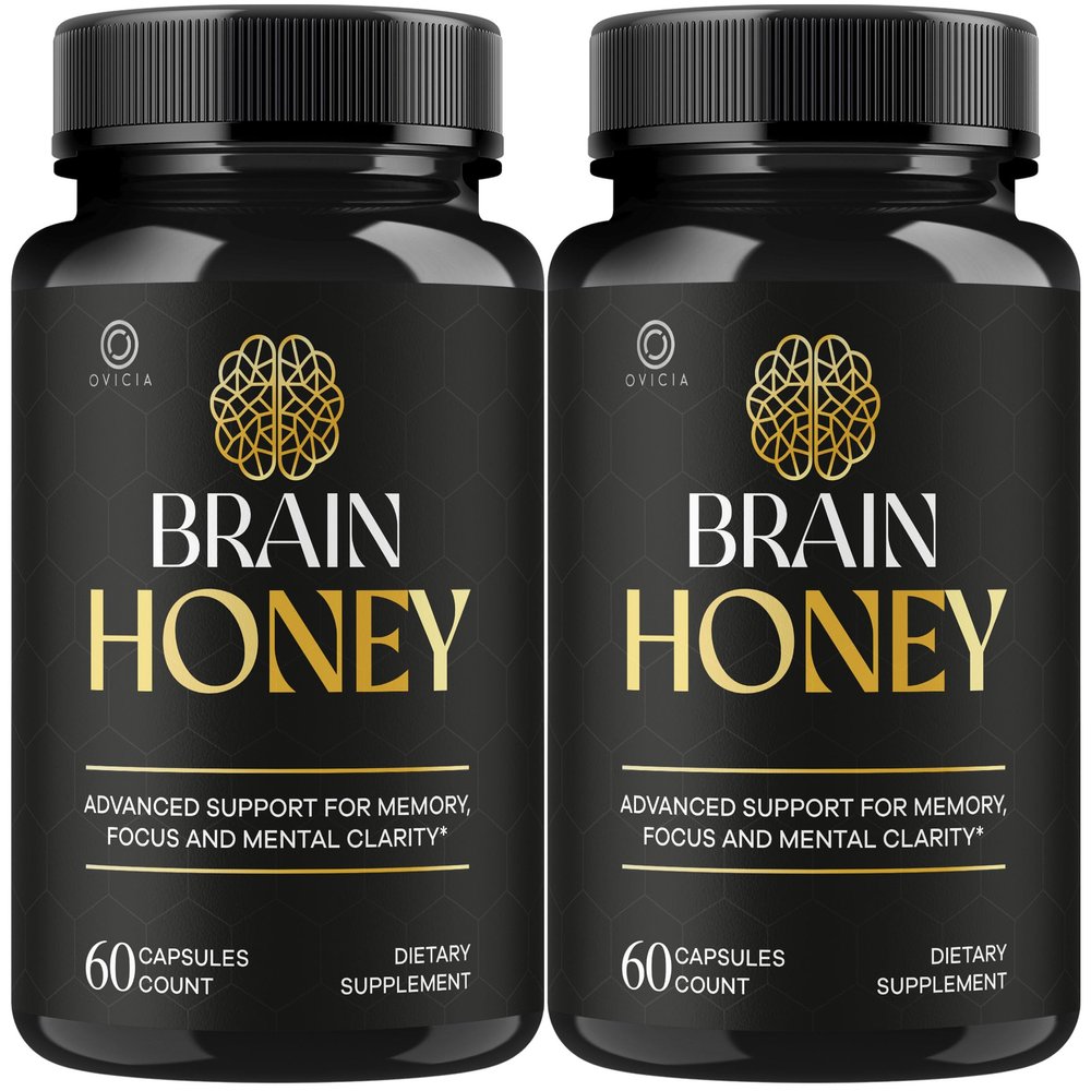 (2 Pack) Brain Honey Capsules - Official BrainHoney Advanced Support Formula All Natural Ingredients Daily Premium Pills Vitamins for Brain Health and General Wellness, 120 Capsules for 2 Months